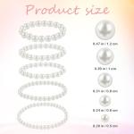 Stackable Pearl Bracelet Set for Women - 5 Pcs