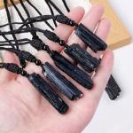 Black Tourmaline Raw Stone Adjustable Necklace