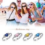 Celtic Heart Birthstone Adjustable Silver Ring