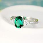 Emerald Adjustable Women’s Ring for Special Occasions
