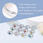 Sterling Silver Claddagh Heart Ring with Emerald