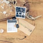 Black Tourmaline Drop Pendant Necklace with Cord