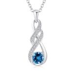 November December Birthstone Infinity Necklace for Women