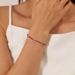 Red Garnet Gold Bracelet for Women - Vintage Style