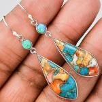 Turquoise Dangle Earrings in Sterling Silver