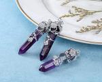 Amethyst Crystal Point Pendant Necklace for Women