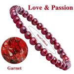 Garnet Beaded Bracelet for Luck and Relief