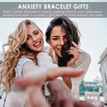 Garnet Bead Stretch Bracelet for Anxiety Relief