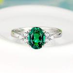Emerald Adjustable Women’s Ring for Special Occasions