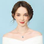 Sterling Silver Infinity Necklace with London Blue Topaz