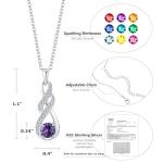 February Birthstone Amethyst Infinity Necklace for Women