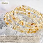 Citrine Crystal Beaded Stretch Bracelet for Women