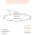 Silver Pearl Bracelet for Women and Bridesmaids