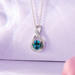 Sterling Silver Infinity Necklace with London Blue Topaz