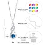 November December Birthstone Infinity Necklace for Women