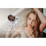 Stunning 5.7ct Smoky Quartz Cocktail Ring