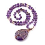 Raw Amethyst Tree of Life Necklace for Everyone