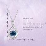 Sterling Silver Infinity Necklace with London Blue Topaz