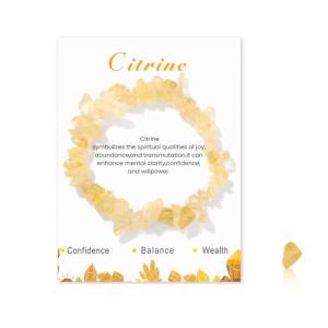 Citrine Crystal Beaded Bracelet for Women
