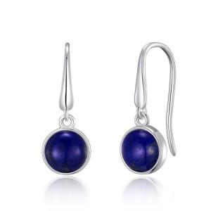 Lapis Gemstone Drop Earrings by Philip Jones