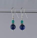 Lapis Lazuli and Turquoise Sterling Silver Drop Earrings