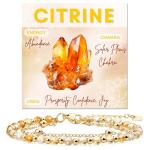 Citrine Crystal Beaded Bracelet for Women