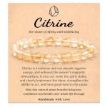 Citrine Beaded Bracelet - 8MM, Unisex Fashion