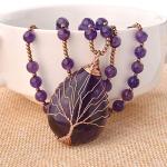 Raw Amethyst Tree of Life Necklace for Everyone