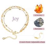 Citrine Crystal Beaded Bracelet for Women