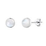 Moonstone Stud Earrings with Inspirational Quote Card