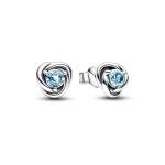 Pandora Aqua Blue Eternity Circle Stud Earrings