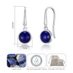 Lapis Gemstone Drop Earrings by Philip Jones