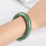Natural Green Jade Bangle Bracelet for Men
