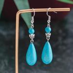 Turquoise Waterdrop Dangle Earrings for Women