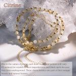Citrine Crystal Beaded Bracelet for Women