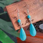 Turquoise Waterdrop Dangle Earrings for Women