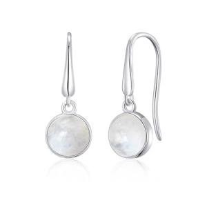 Moonstone Drop Earrings by Philip Jones