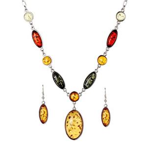 Tibetan Silver Water Drop Necklace & Earring Set