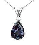 Alexandrite Color Change Pendant in Sterling Silver