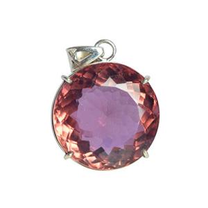 Color Changing Alexandrite Round Cut Silver Pendant