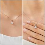 Moissanite Solitaire Necklace for Women in Silver
