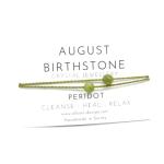 August Peridot Birthstone Crystal Bracelet