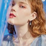 Moonstone Teardrop Sterling Silver Dangle Earrings