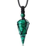 Malachite Pendant Necklace for Men and Women
