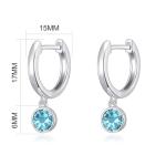 Aquamarine Hoop Earrings for March Birthstone Lovers
