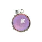 Color Changing Alexandrite Round Cut Silver Pendant