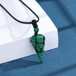 Malachite Pendant Necklace for Men and Women