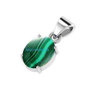 Unheated A+ Quality Natural Malachite Pendant