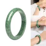 Natural Green Jade Bangle Bracelet for Men