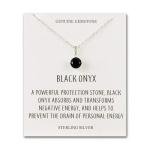 Philip Jones Silver Black Onyx Gemstone Necklace